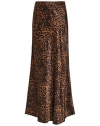 Rails - Romina Leopard-Print Satin Maxi Skirt - Lyst