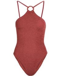 Hunza G - Jasmine Hoop Detail Crinkle Swimsuit - Lyst
