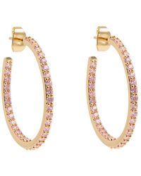Crystal Haze Jewelry - Mini Serena 18Kt-Plated Hoop Earrings - Lyst