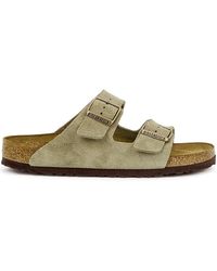Birkenstock - Arizona Suede Sliders - Lyst