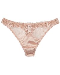 Fleur Of England - Signature Silk-Blend Thong - Lyst