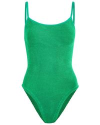 Hunza G - Pamela Seersucker Swimsuit - Lyst