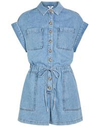 PAIGE - Maliah Denim Jumpsuit - Lyst