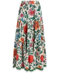 La DoubleJ - Big Floral-Print Cotton-Blend Maxi Skirt - Lyst