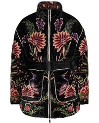 FARM Rio - Marvelous Garden Floral-Print Velvet Jacket - Lyst