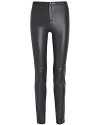 Stouls - Newton Slim Leg Leather Trousers - Lyst