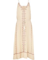 Isabel Marant - Siana Embroidered Cotton-Voile Midi Dress - Lyst