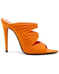 Saint Laurent - Emilie Logo Embellished Mules - Lyst