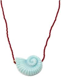 Anni Lu - Nautilus Beaded 18Kt-Plated Necklace - Lyst