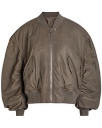 Rick Owens - Secchia Flight Padded Leather Bomber Jacket - Lyst