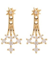 Astrid & Miyu - Cosmic Crystal 18Kt-Plated Drop Earrings - Lyst