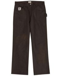 Bode - Knolly Brook Straight-Leg Waxed Cotton Trousers - Lyst