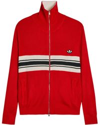 Wales Bonner - Adidas X Stripe-Intarsia Knit Cardigan - Lyst