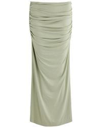 Entire studios - Surge Ruched Stretch-Jersey Maxi Skirt - Lyst