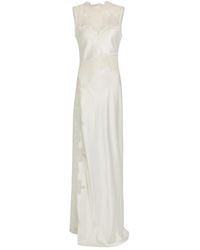 Shona Joy - Stratus High-Neck Lace Satin Maxi Dress - Lyst