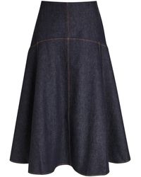 Jacquemus - La Triangle De-Nîmes Panelled Midi Skirt - Lyst