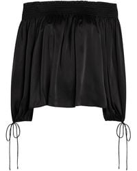 Chloé - Off-The-Shoulder Silk Top - Lyst