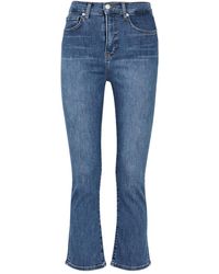 Veronica Beard - Carly Cropped Kick-flare Jeans - Lyst