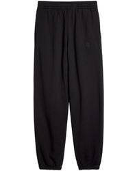 Anine Bing - Karter Logo-Embroidered Cotton Sweatpants - Lyst