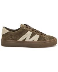 Moncler - Monaco Suede Sneakers - Lyst