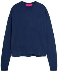 The Elder Statesman - Daily Logo-Embroidered Cotton And Cashmere-Blend Sweatshirt - Lyst