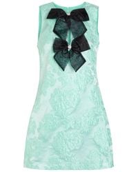 Sister Jane - Waters Edge Bow-Appliquéd Cloqué Mini Dress - Lyst