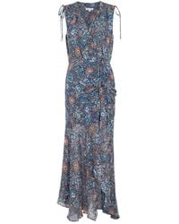Veronica Beard - Dovima Floral-print Silk Maxi Dress - Lyst