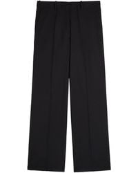 Calvin Klein - Simone Wide-Leg Wool Trousers - Lyst