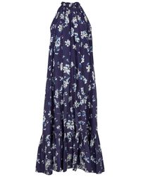 Merlette - Celestia Floral-Print Cotton Midi Dress - Lyst