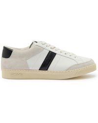 Tom Ford - Panelled Suede And Grained Leather Sneakers - Lyst