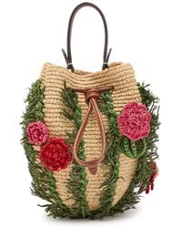 Anya Hindmarch - Cactus Raffia And Leather Cross-Body Bag - Lyst