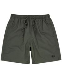 Fred Perry - Logo-embroidered Shell Swim Shorts - Lyst