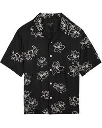 Rag & Bone - Avery Resort Floral-Embroidered Twill Shirt - Lyst