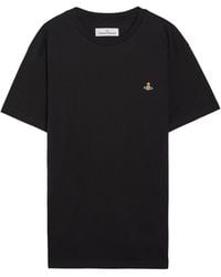 Vivienne Westwood - Classic Logo-Embroidered Cotton T-Shirt - Lyst