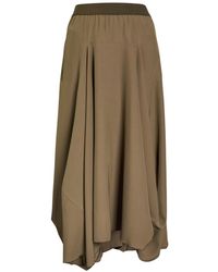 High - Aubrey Draped Stretch-Jersey Midi Skirt - Lyst