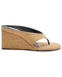 Alaïa - Cube 75 Raffia Thong Wedge Mules - Lyst