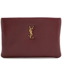 Saint Laurent - Calypso Small Padded Leather Pouch - Lyst