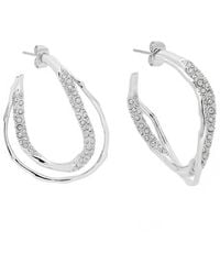 Alexis - Solanales-Plated Hoop Earrings - Lyst