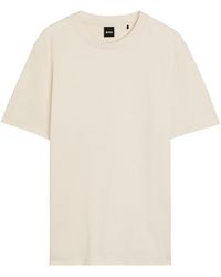 BOSS - Crew-Neck Fine-Knit Cotton T-Shirt - Lyst