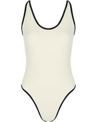 SOLAQUA - Swim Ii Piped-Trim Swimsuit - Lyst