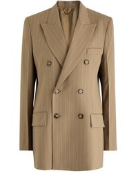 Victoria Beckham - Pinstriped Double-Breasted Wool Blazer - Lyst