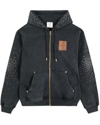 CASABLANCA - La Premonition Hotfix Embellished Cotton Sweatshirt - Lyst