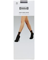 Wolford - Shiny Sheer 35 Denier Glittered Socks - Lyst
