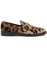 Chloé - Marcie 25-Print Velvet Loafers - Lyst