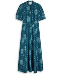 Hannah Artwear - Oceanus Printed Silk Maxi Dress - Lyst