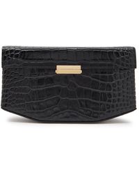 TOTEME - Crocodile-Embossed Leather Shoulder Bag - Lyst