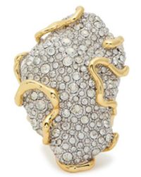 Alexis - Solanales Pavé 14Kt-Plated Ring - Lyst