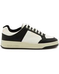 Saint Laurent - Panelled Leather Sneakers - Lyst