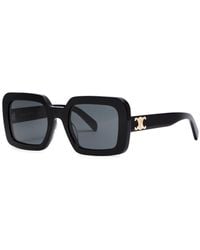 Celine - Triomphe Square-Frame Sunglasses - Lyst