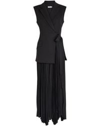 Jonathan Simkhai - Helena Layered Crepe And Chiffon Midi Wrap Dress - Lyst